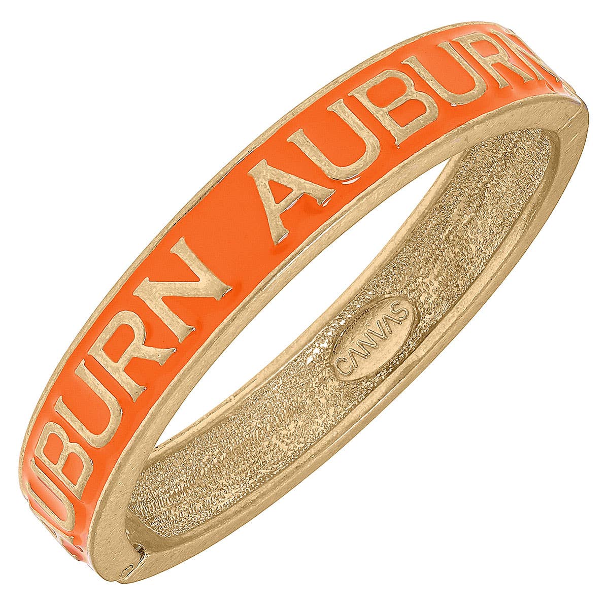 Canvas Style Auburn Tigers Enamel Hinge Bangle | CeCe's Home & Gifts