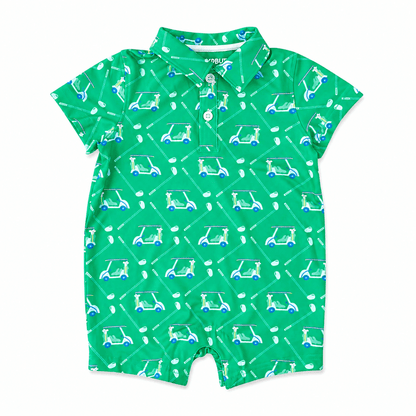RuggedButts Baby Boys Golf Course Performance Polo Romper | CeCe's Home & Gifts