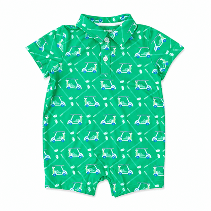 RuggedButts Baby Boys Golf Course Performance Polo Romper | CeCe's Home & Gifts