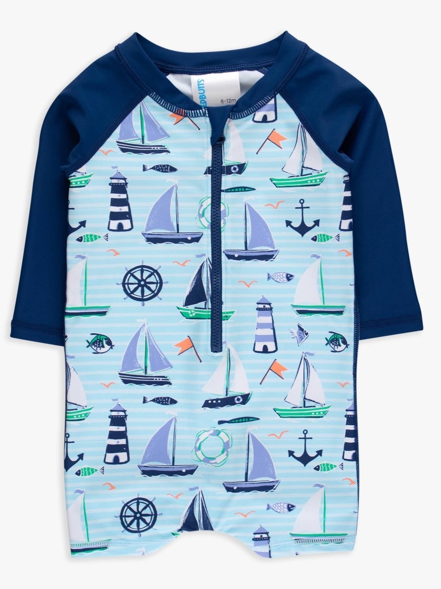RuggedButts Baby Boys Sweet Sails One Piece Rash Guard | CeCe's Home & Gifts