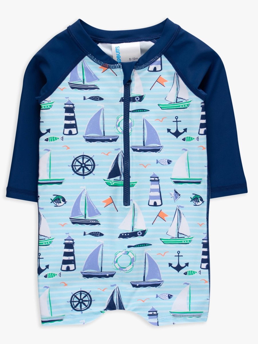 RuggedButts Baby Boys Sweet Sails One Piece Rash Guard | CeCe's Home & Gifts