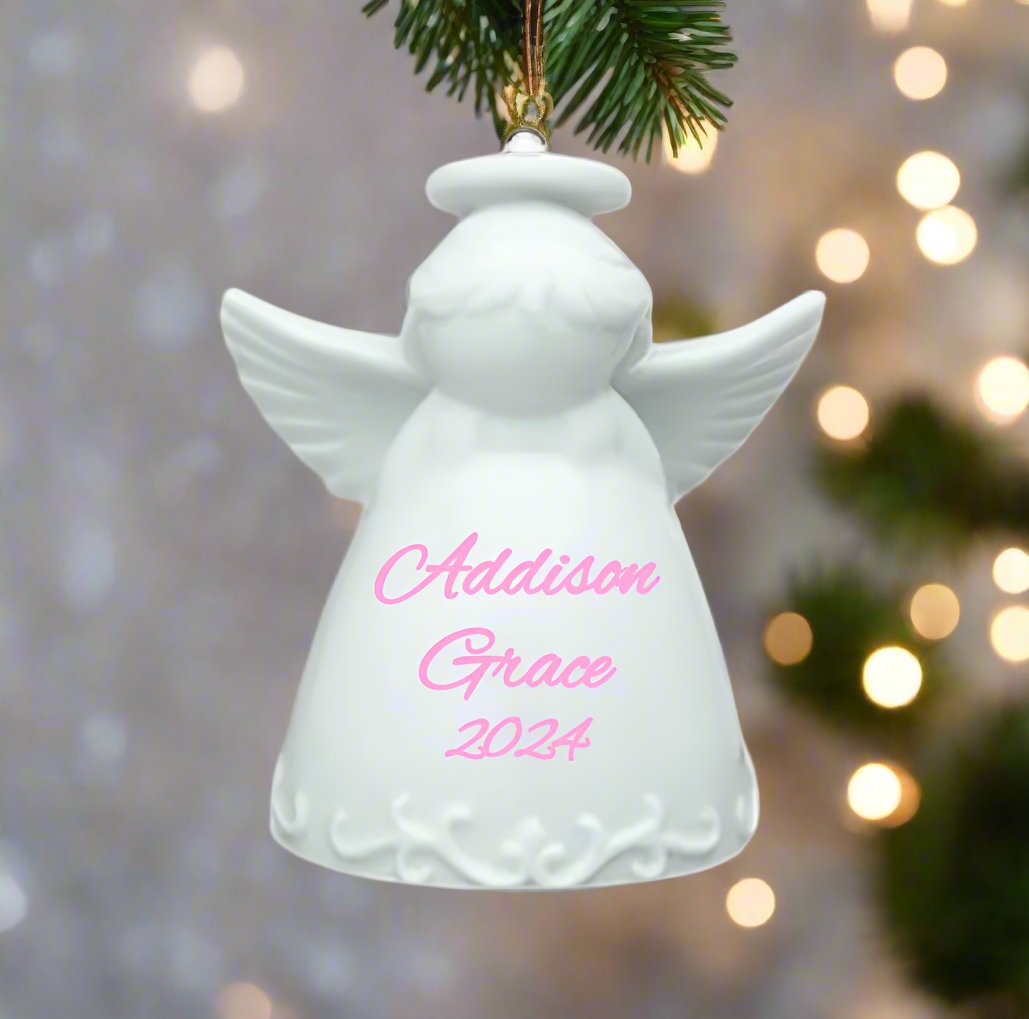 Baby Girl's 1st Christmas Angel Ornament - Personalized - CeCe's Home & Gifts