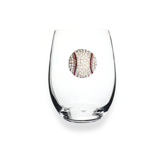 Baseball Jeweled Stemless Glass - CeCe's Home & Gifts