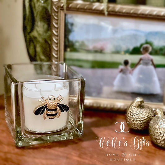 Bee Jeweled Decorative Glass Bowl - CeCe's Home & Gifts