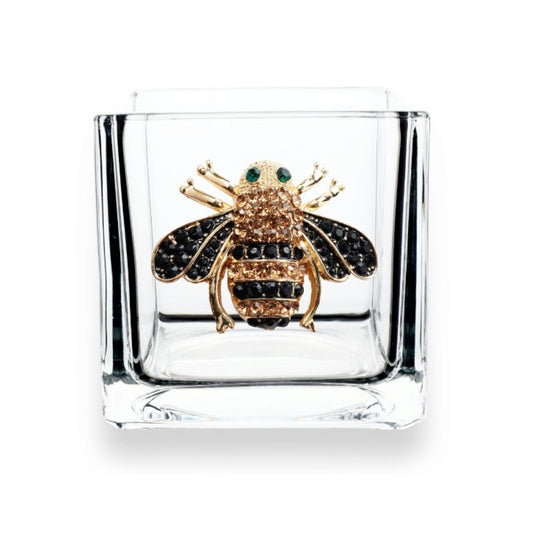Bee Jeweled Decorative Glass Bowl - CeCe's Home & Gifts