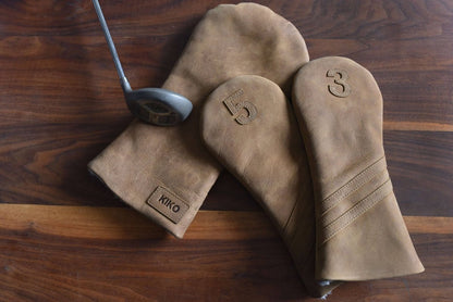 Kiko Leather Brown Leather Golf Headcover - 3 Sizes | CeCe's Home & Gifts