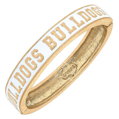 Canvas Style Bulldogs Enamel Hinge Bangle | CeCe's Home & Gifts