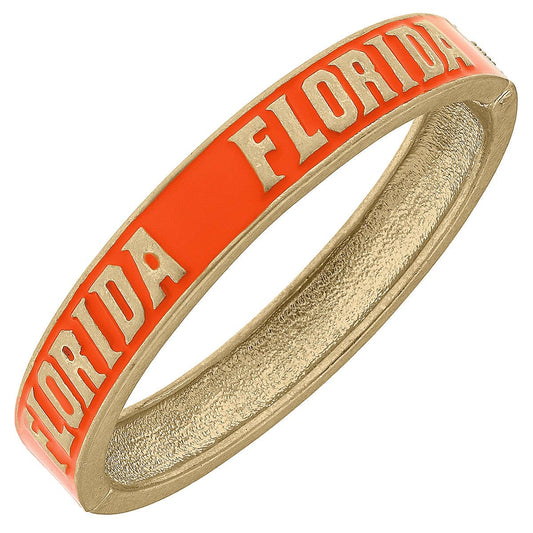 Florida Gators Orange Enamel Hinge Bangle