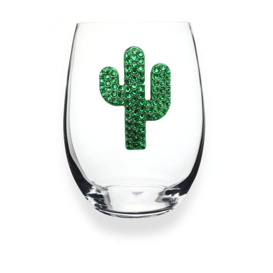 Cactus Jeweled Stemless Glassware - CeCe's Home & Gifts