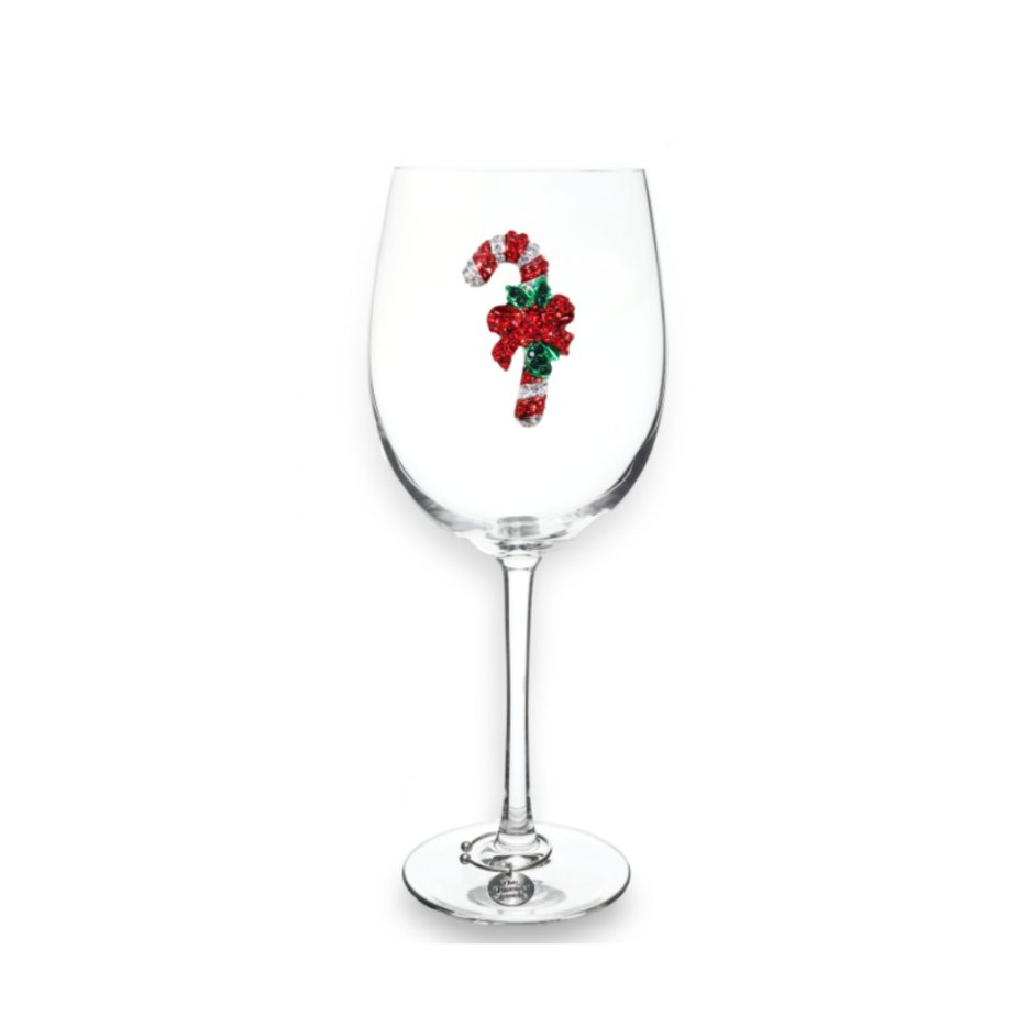 The Queens' Jewels Candy Cane Jeweled Stemmed Glassware | CeCe's Home & Gifts