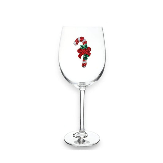 Candy Cane Jeweled Stemmed Glassware - CeCe's Home & Gifts