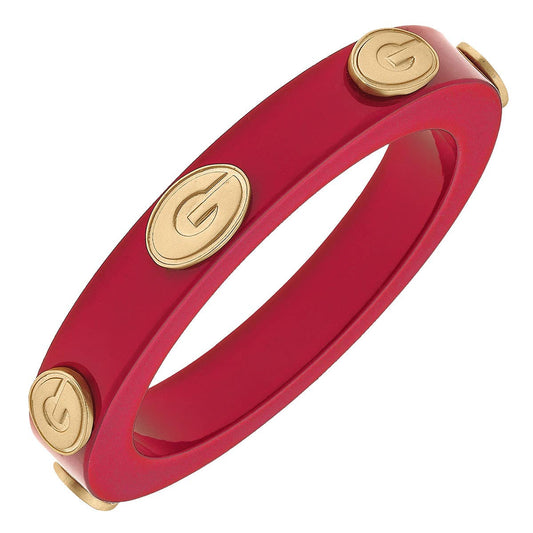 Canvas Style Canvas Style - Georgia Bulldogs Resin Logo Bangle in Red | CeCe's Home & Gifts