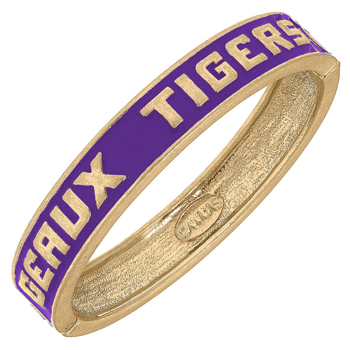 Canvas Style Canvas Style - LSU Tigers Enamel Hinge Bangle: Purple | CeCe's Home & Gifts