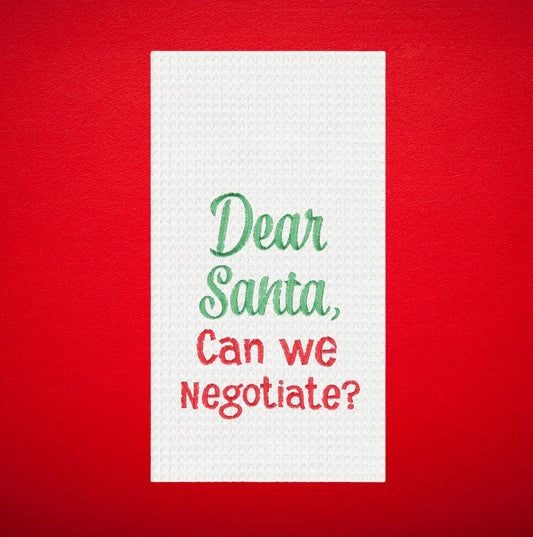 C&F "Can We Negotiate" Christmas Hand Towel - CeCe's Home & Gifts