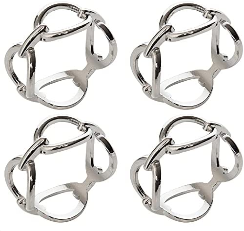 C&F HOME Chain Link Silver Napkin Rings - Set of 4 | CeCe's Home & Gifts