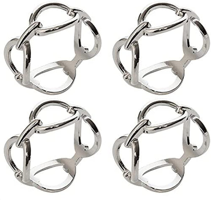 C&F HOME Chain Link Silver Napkin Rings - Set of 4 | CeCe's Home & Gifts