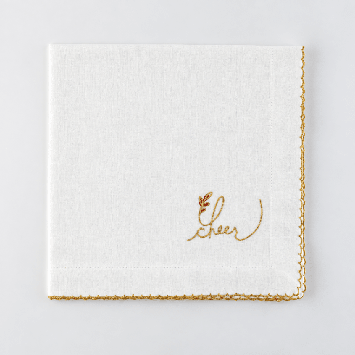 Tableau Christmas Gold Trimmed Sentiment Napkins - 3 Styles | CeCe's Home & Gifts