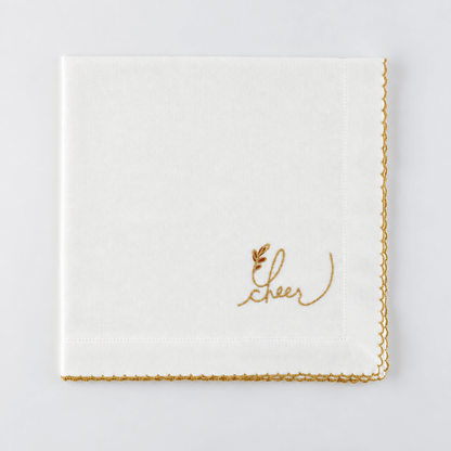 Tableau Christmas Gold Trimmed Sentiment Napkins - 3 Styles | CeCe's Home & Gifts