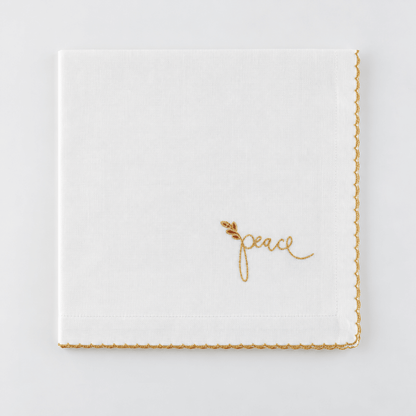 Tableau Christmas Gold Trimmed Sentiment Napkins - 3 Styles | CeCe's Home & Gifts
