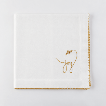 Tableau Christmas Gold Trimmed Sentiment Napkins - 3 Styles | CeCe's Home & Gifts