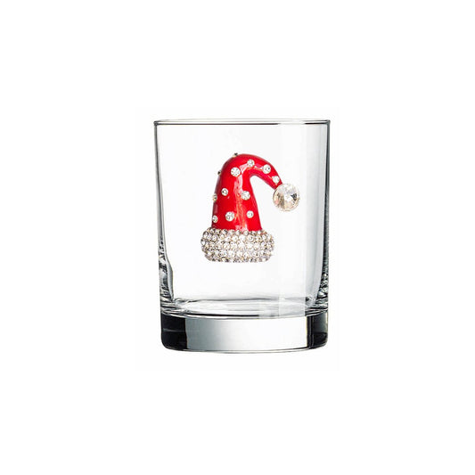The Queens' Jewels Christmas Hat Jeweled Double Old - Fashioned Glass | CeCe's Home & Gifts