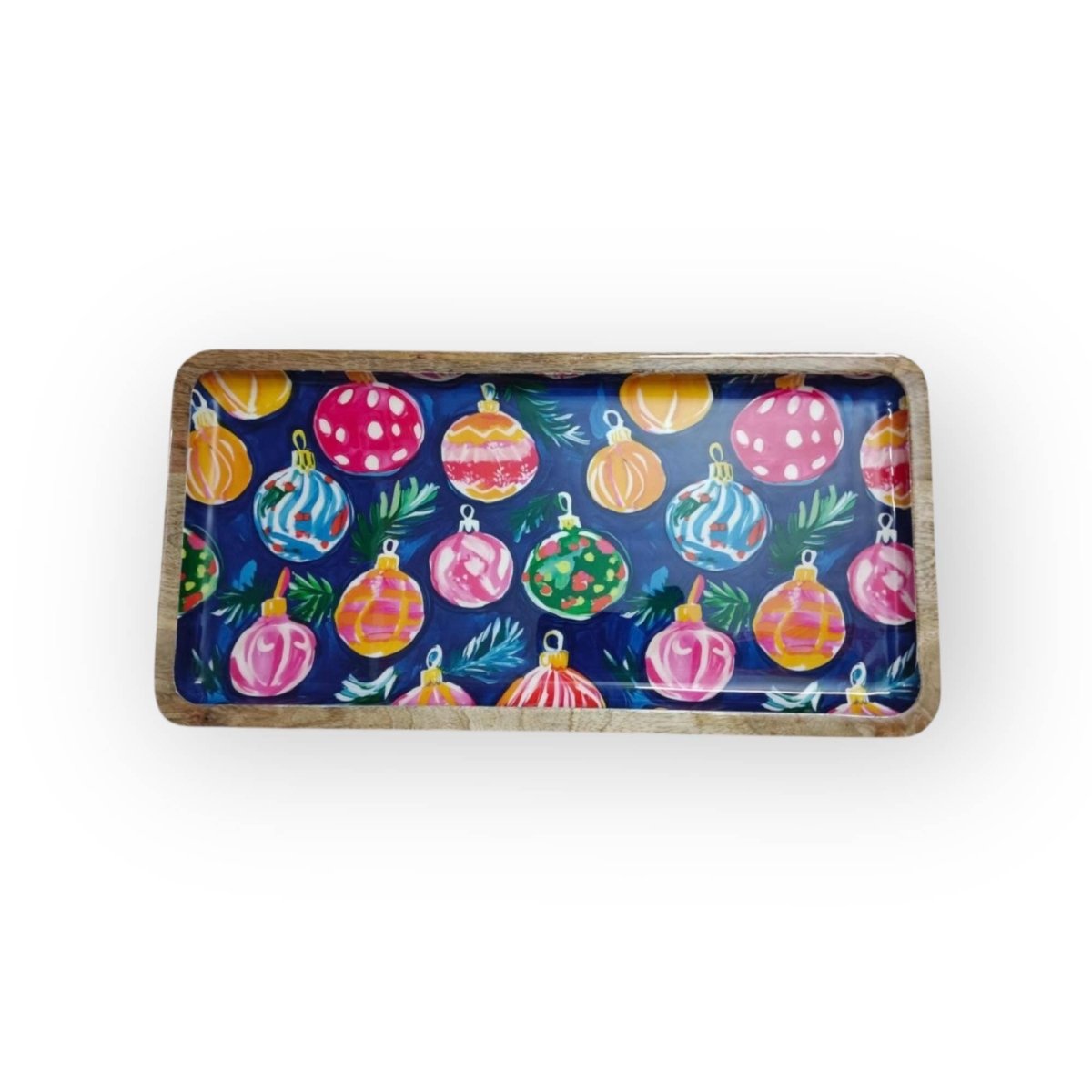 My Casita Christmas Ornament Decorative Enamled Mango Tray | CeCe's Home & Gifts