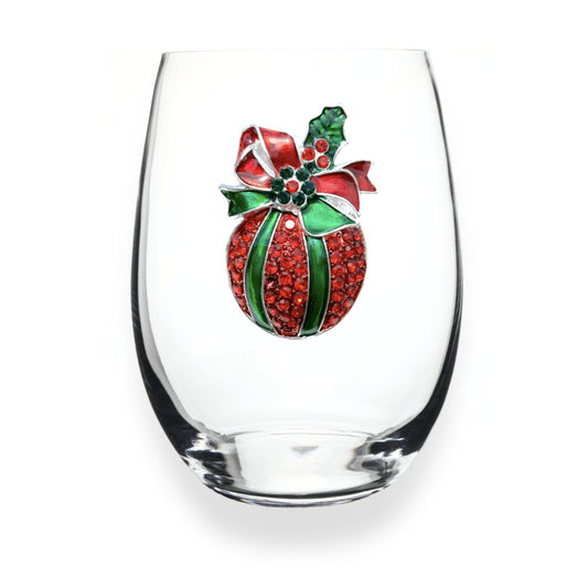 Christmas Ornament Jeweled Stemless Glassware - CeCe's Home & Gifts