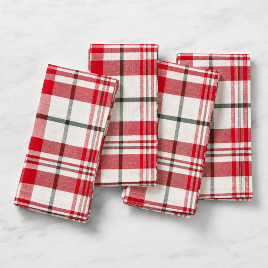 Tableau Christmas Plaid-Red Napkins - Set of 4 | CeCe's Home & Gifts