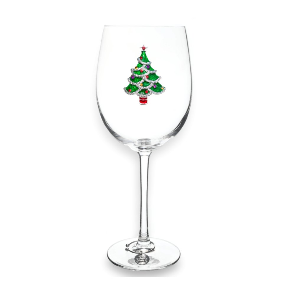 The Queens' Jewels Christmas Tree 2023 Jeweled Stemmed Glassware | CeCe's Home & Gifts