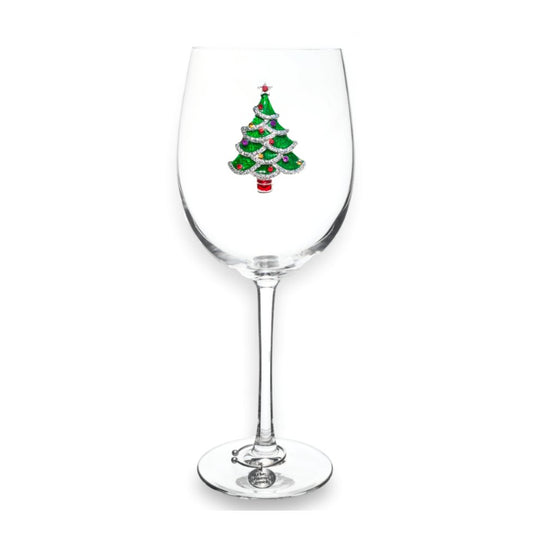 Christmas Tree 2023 Jeweled Stemmed Glassware - CeCe's Home & Gifts