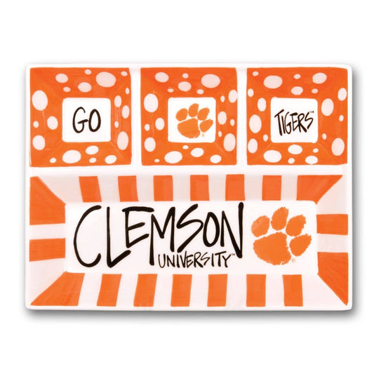 Clemson Four-Section Ceramic Serving Dish - CeCe's Home & Gifts