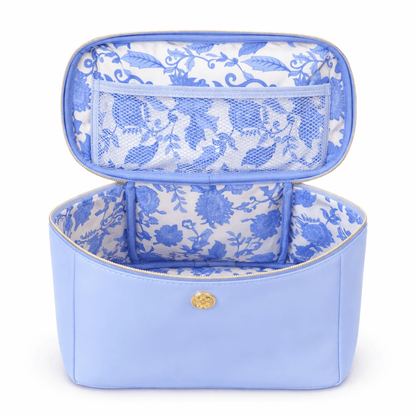 Mary Square Cornflower "Kiss & Makeup" Makeup Bag | CeCe's Home & Gifts