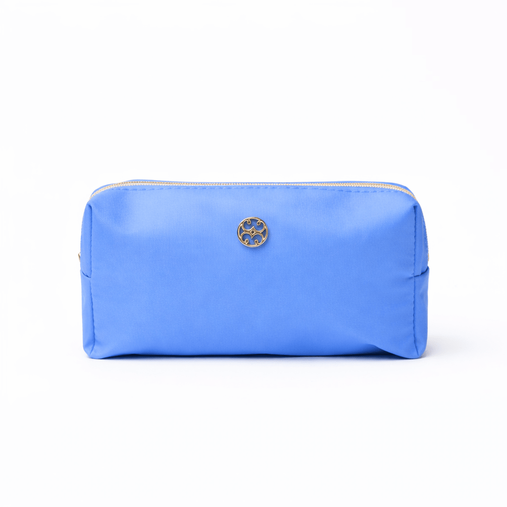 Mary Square Cornflower "Let's Face It" Mini Makeup Bag | CeCe's Home & Gifts