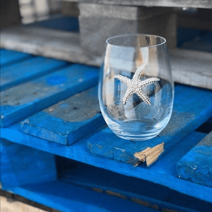 The Queens' Jewels Crystal Starfish Jeweled Stemless Glassware | CeCe's Home & Gifts