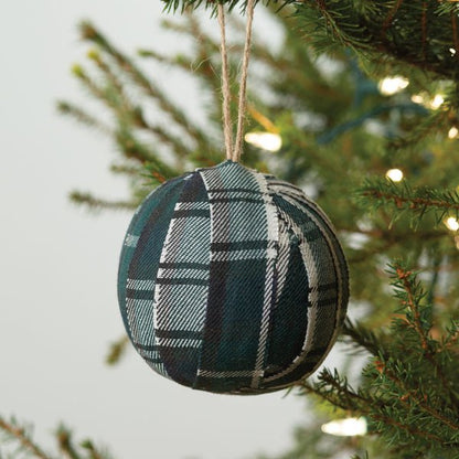 CTW Home Collection CTW Plaid 4" Fabric Ornaments | CeCe's Home & Gifts
