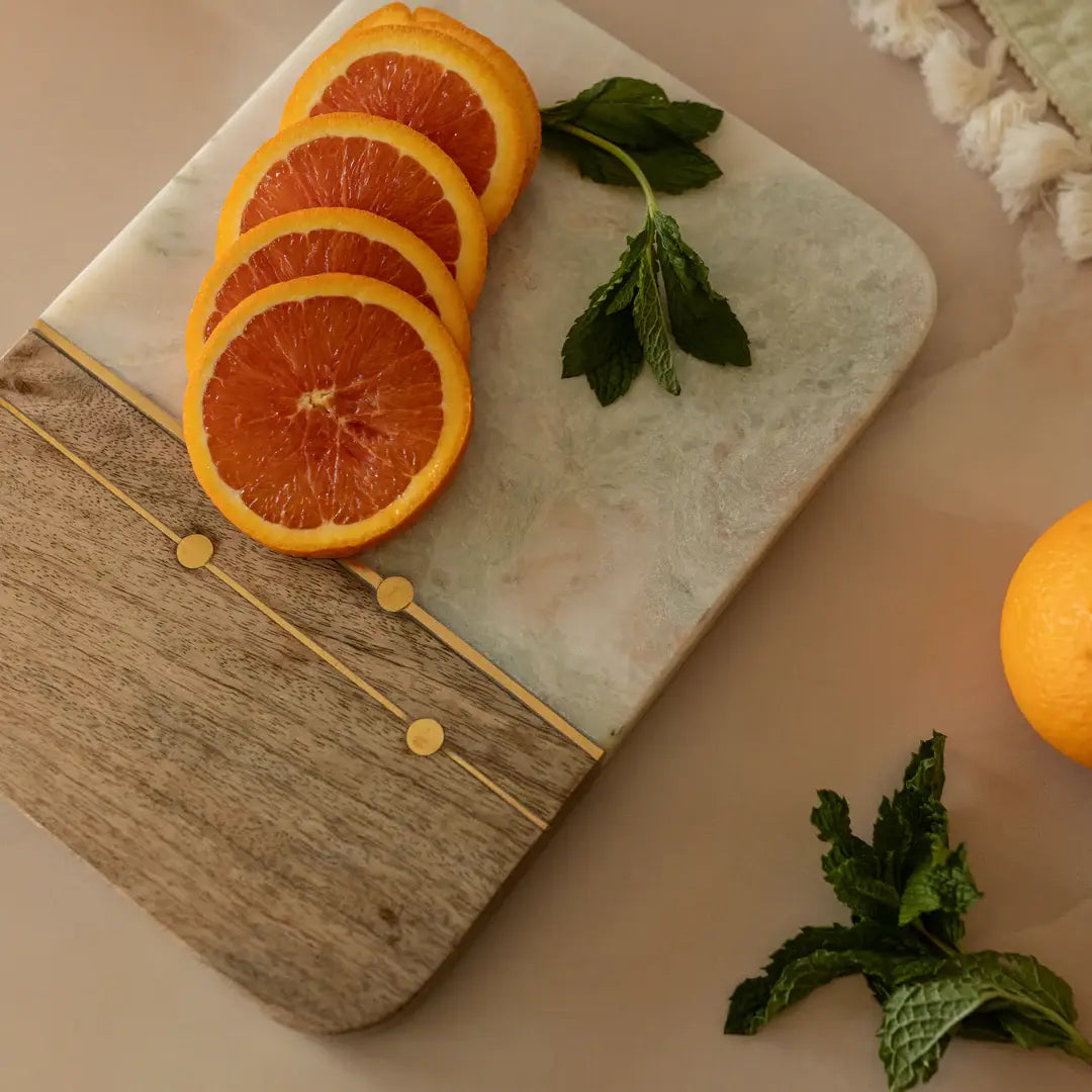 Elise Light Green Onyx Marble Cheese Board