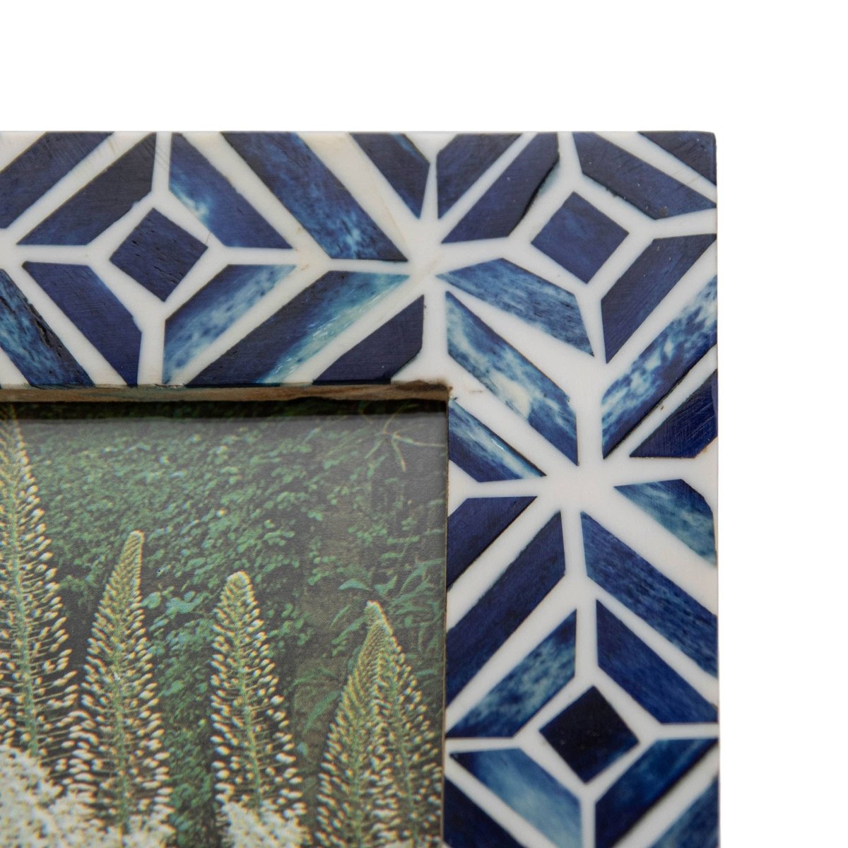 Foreside Home & Garden Deep Blue Resin Mosaic 4 x 6 Picture Frame | CeCe's Home & Gifts