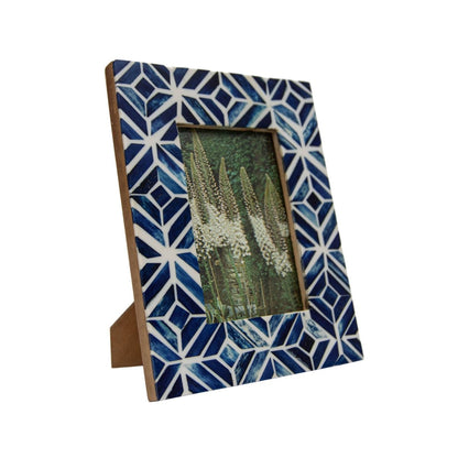 Foreside Home & Garden Deep Blue Resin Mosaic 4 x 6 Picture Frame | CeCe's Home & Gifts
