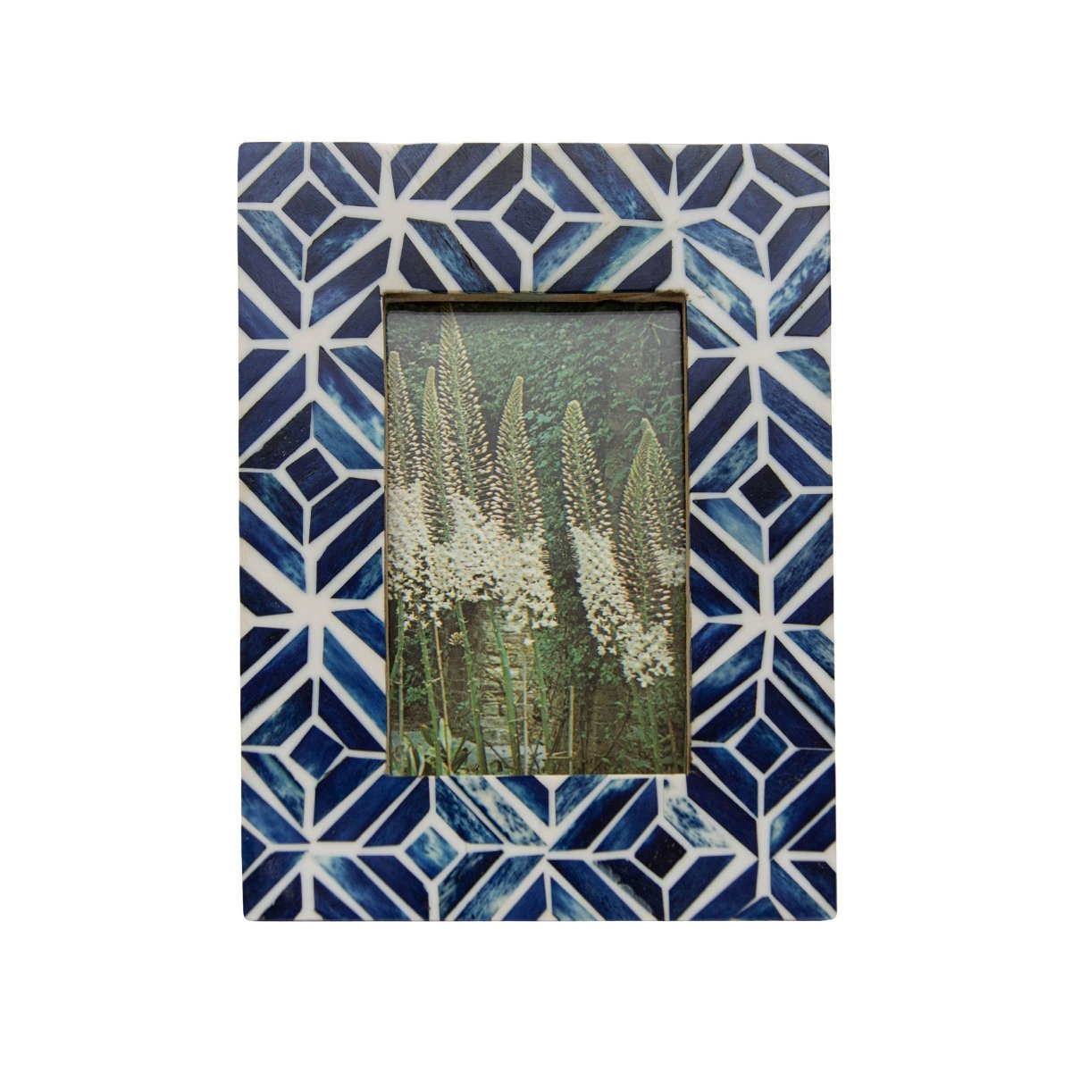 Foreside Home & Garden Deep Blue Resin Mosaic 4 x 6 Picture Frame | CeCe's Home & Gifts