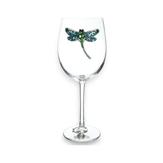 The Queens' Jewels Dragon Fly Jeweled Stemmed Glass | CeCe's Home & Gifts