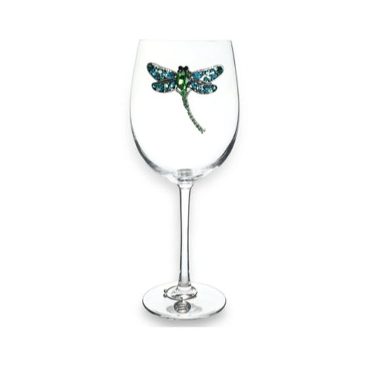 Dragon Fly Jeweled Stemmed Glass - CeCe's Home & Gifts