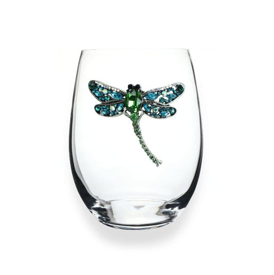 Dragonfly Jeweled Stemless Glass - CeCe's Home & Gifts