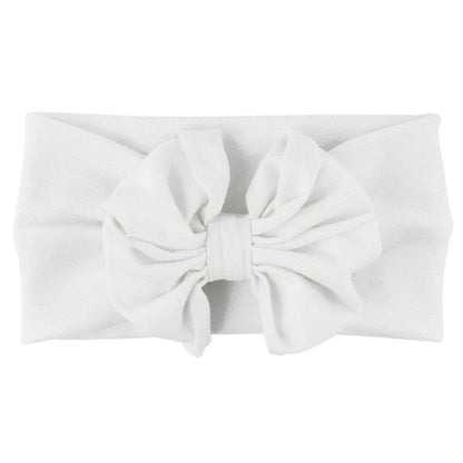 Girls White Big Bow Headband