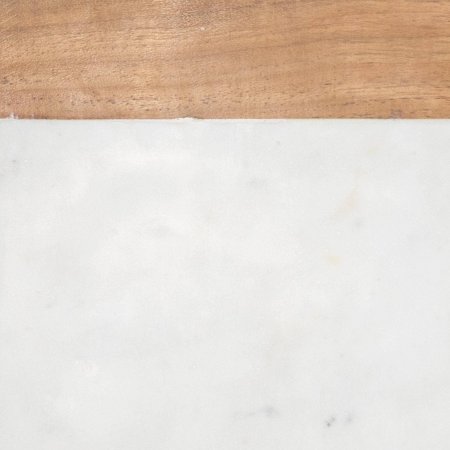 Personalized White Marble & Wood Cutting Board