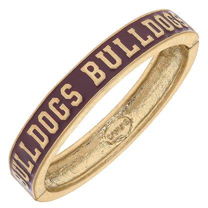 Mississippi State Bulldogs Maroon Enamel Hinge Bangle