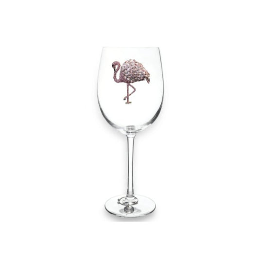 Flamingo Jeweled Stemmed Glassware - CeCe's Home & Gifts