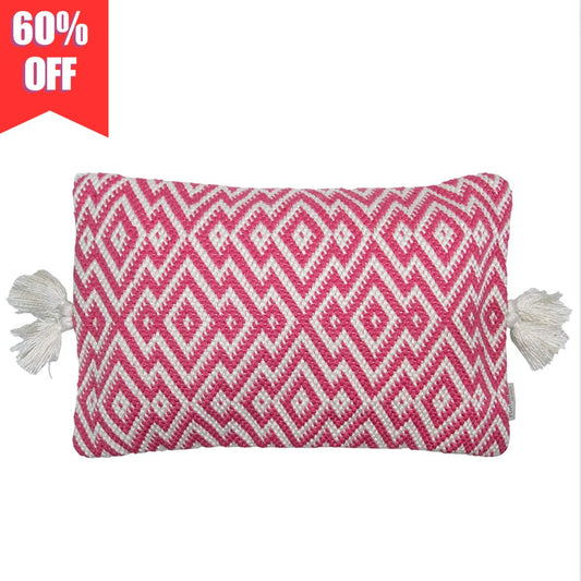 Foreside Home & Garden 14x22 Hand Woven Pink Pillow - CeCe's Home & Gifts