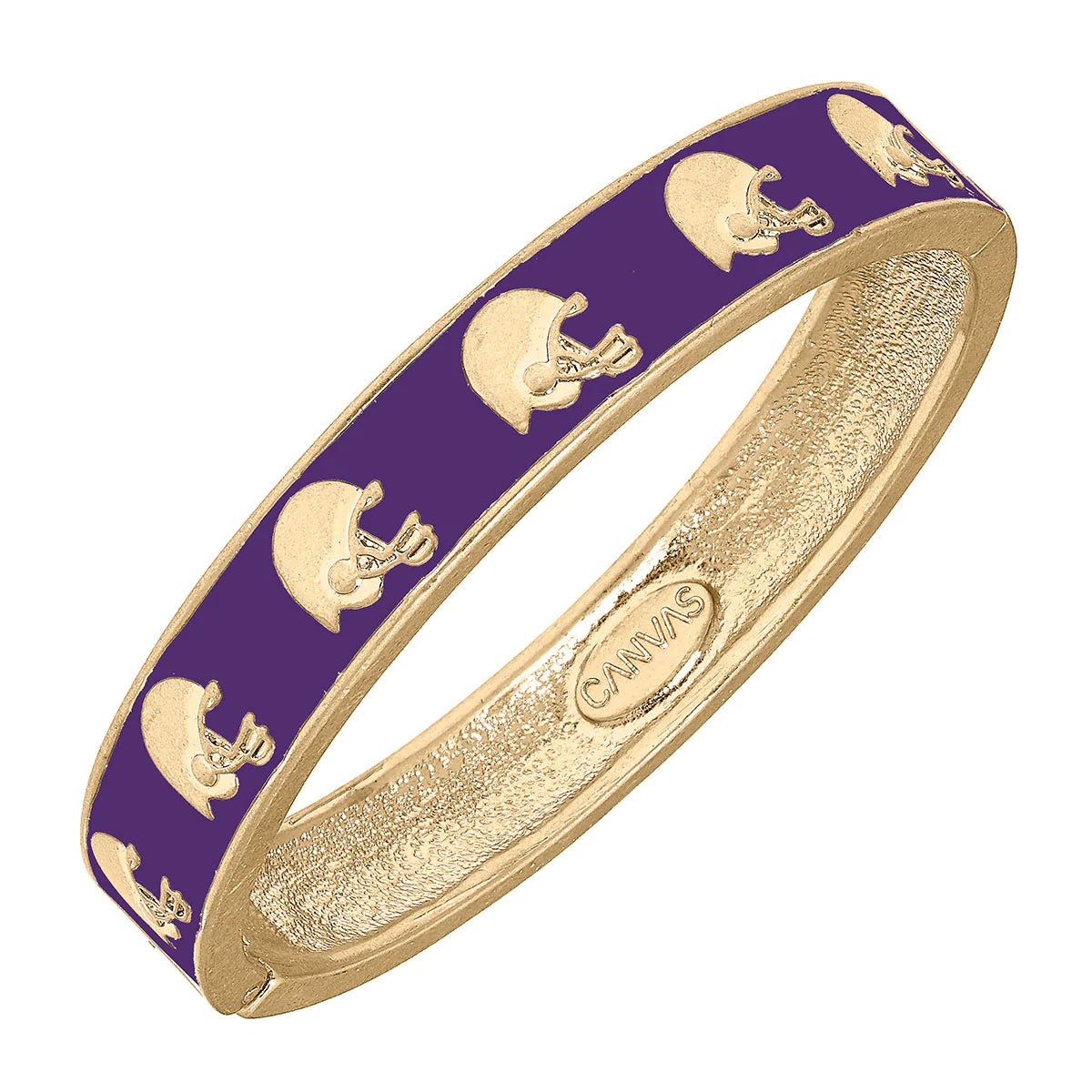 CANVAS Game Day Enamel Football Helmet Hinge Bangle | CeCe's Home & Gifts