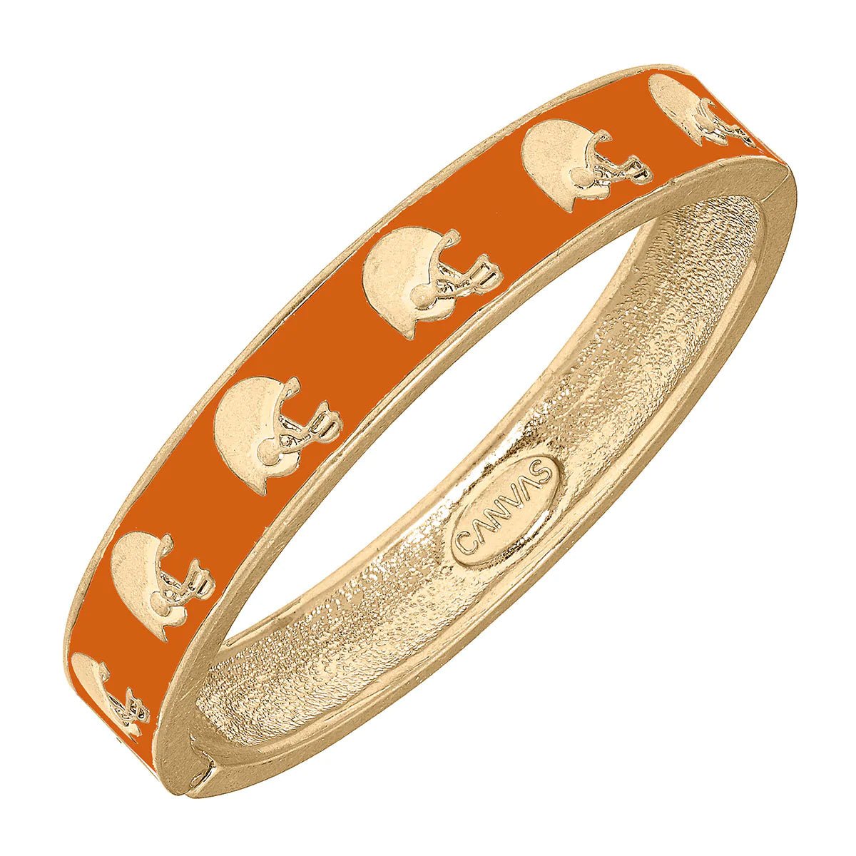 CANVAS Game Day Enamel Football Helmet Hinge Bangle | CeCe's Home & Gifts