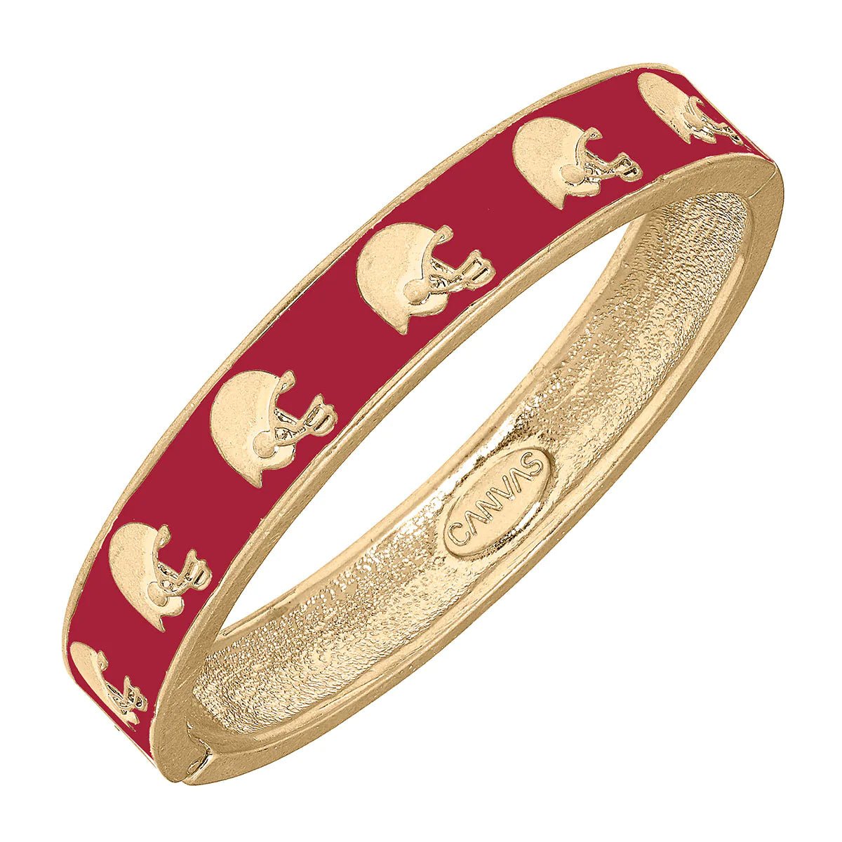 CANVAS Game Day Enamel Football Helmet Hinge Bangle | CeCe's Home & Gifts